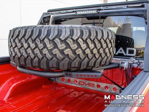 Jeep Gladiator Adjustable Tire Carrier - In-Bed by DV8 Jeep Gladiator Adjustable Tire Carrier - In-Bed by DV8